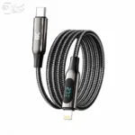 کابل شارژ USB-C به لایتنینگ B&C مدل BC-31C دارای نمایشگر ولتاژ