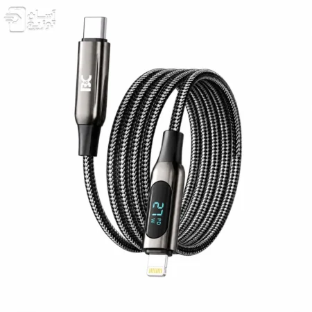کابل شارژ USB-C به لایتنینگ B&C مدل BC-31C دارای نمایشگر ولتاژ