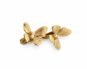 گوشواره پروانه مرواریدی ژوپینگ